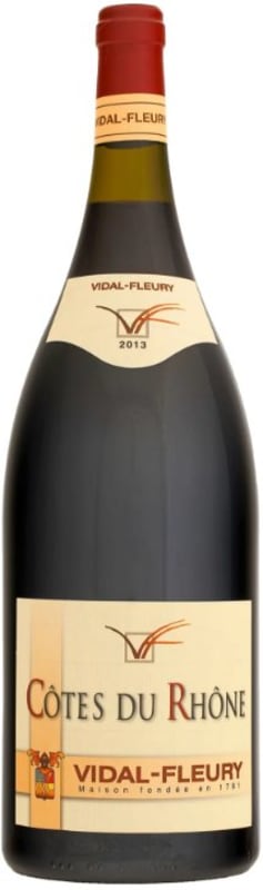 Vidal-Fleury Cotes du Rhone 2013 Front Bottle Shot