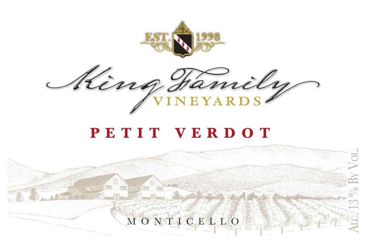King Family Vineyards Petit Verdot 2014 Front Label