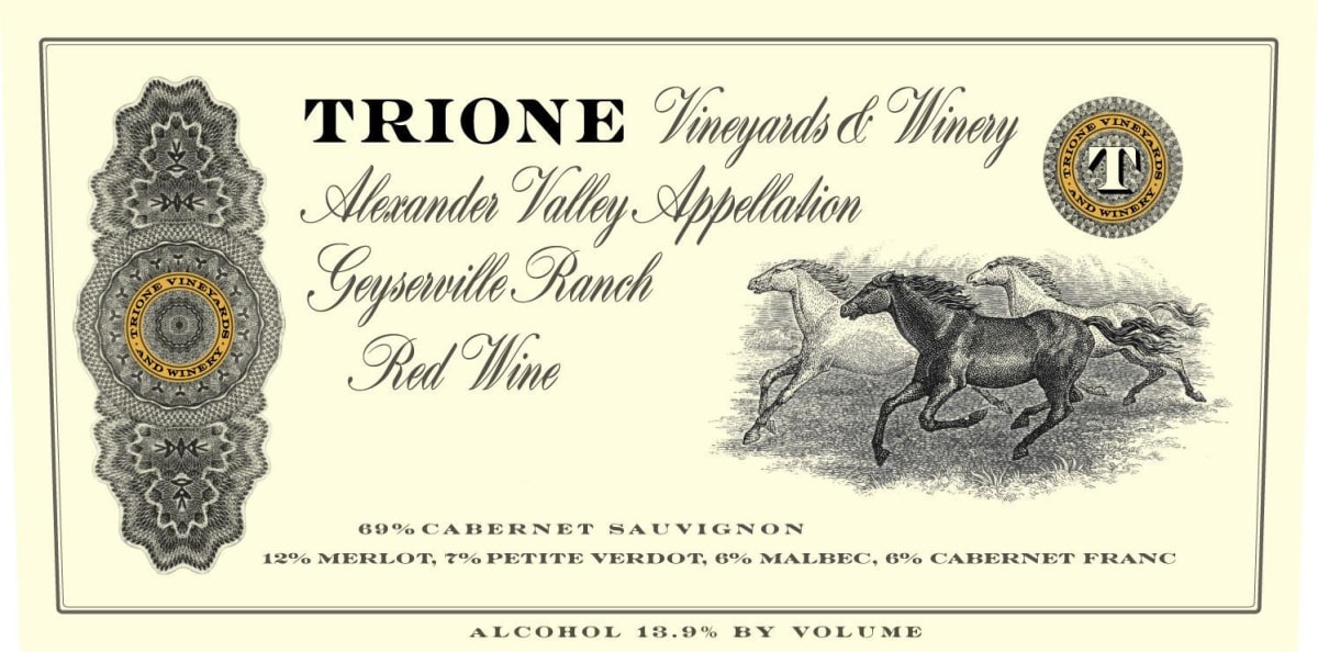 Trione Geyserville Ranch 2013 Front Label