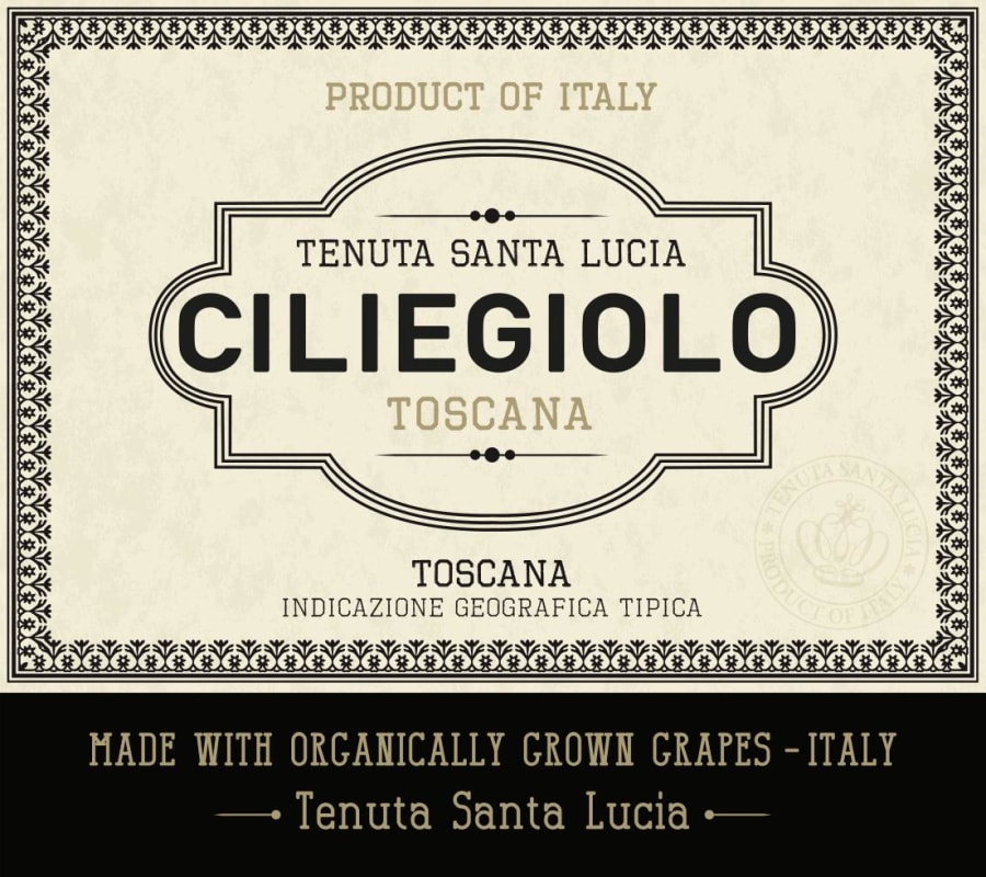 Castellani Tenuta Santa Lucia Ciliegiolo Toscana 2015 Front Label