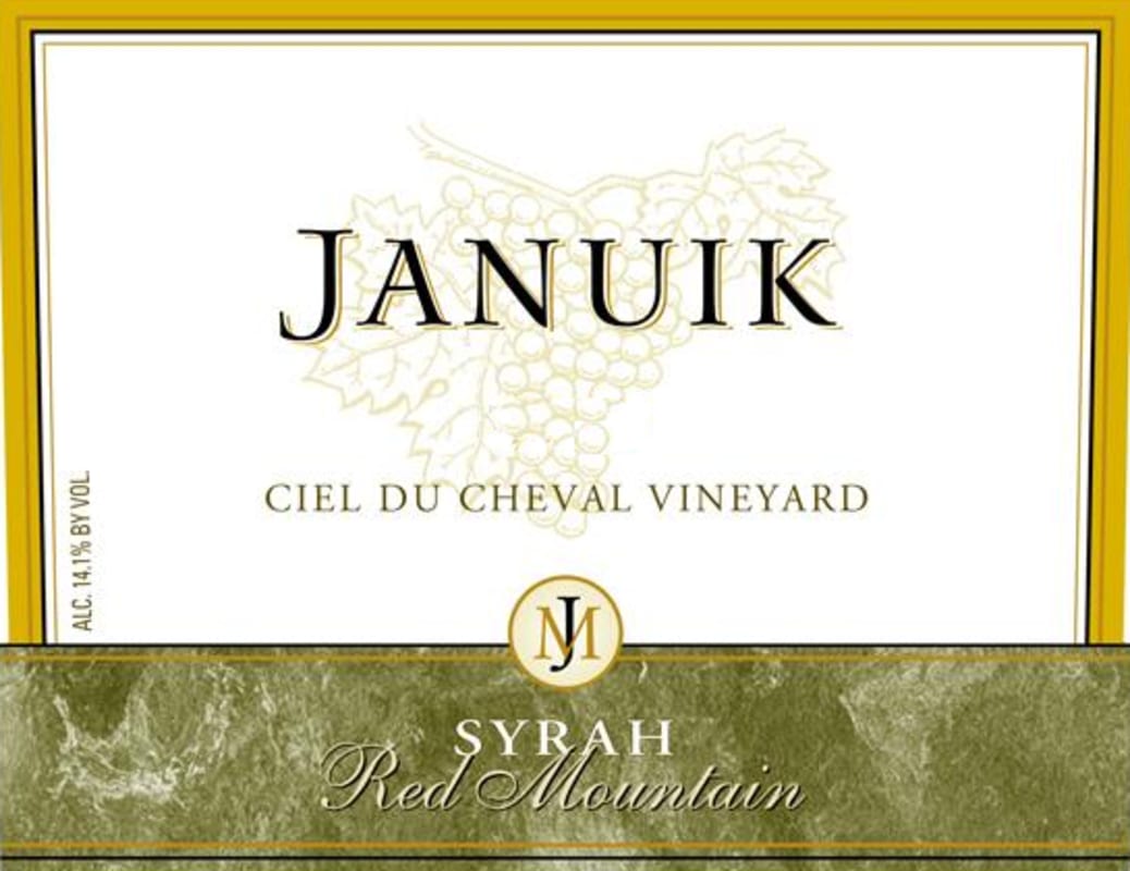 Januik Winery Ciel du Cheval Vineyard Syrah 2007 Front Label