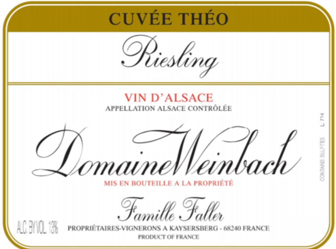 Domaine Weinbach Cuvee Theo Riesling (375ML half-bottle) 2020 Front Label