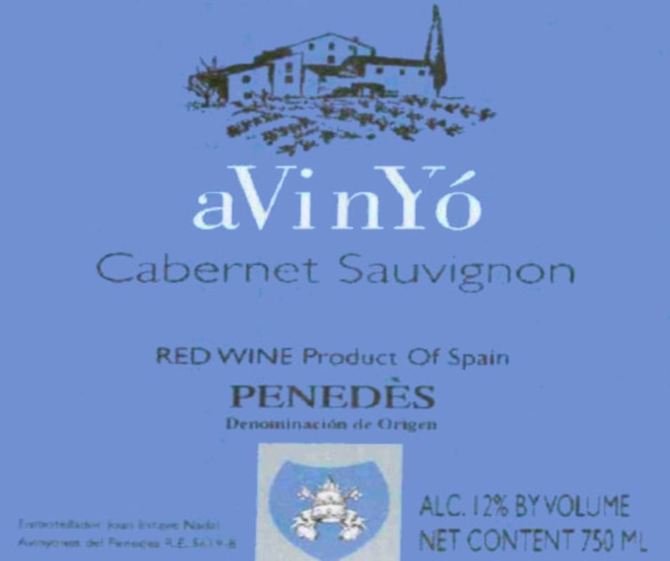 Avinyo Cabernet Sauvignon 2001 Front Label