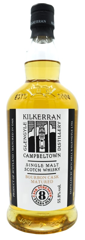 Kilkerran 8 Year Bourbon Cask Strength Single Malt Scotch Whisky Front Bottle Shot