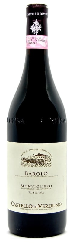 Castello di Verduno Barolo Monvigliero Riserva Vigna 2010 Front Bottle Shot