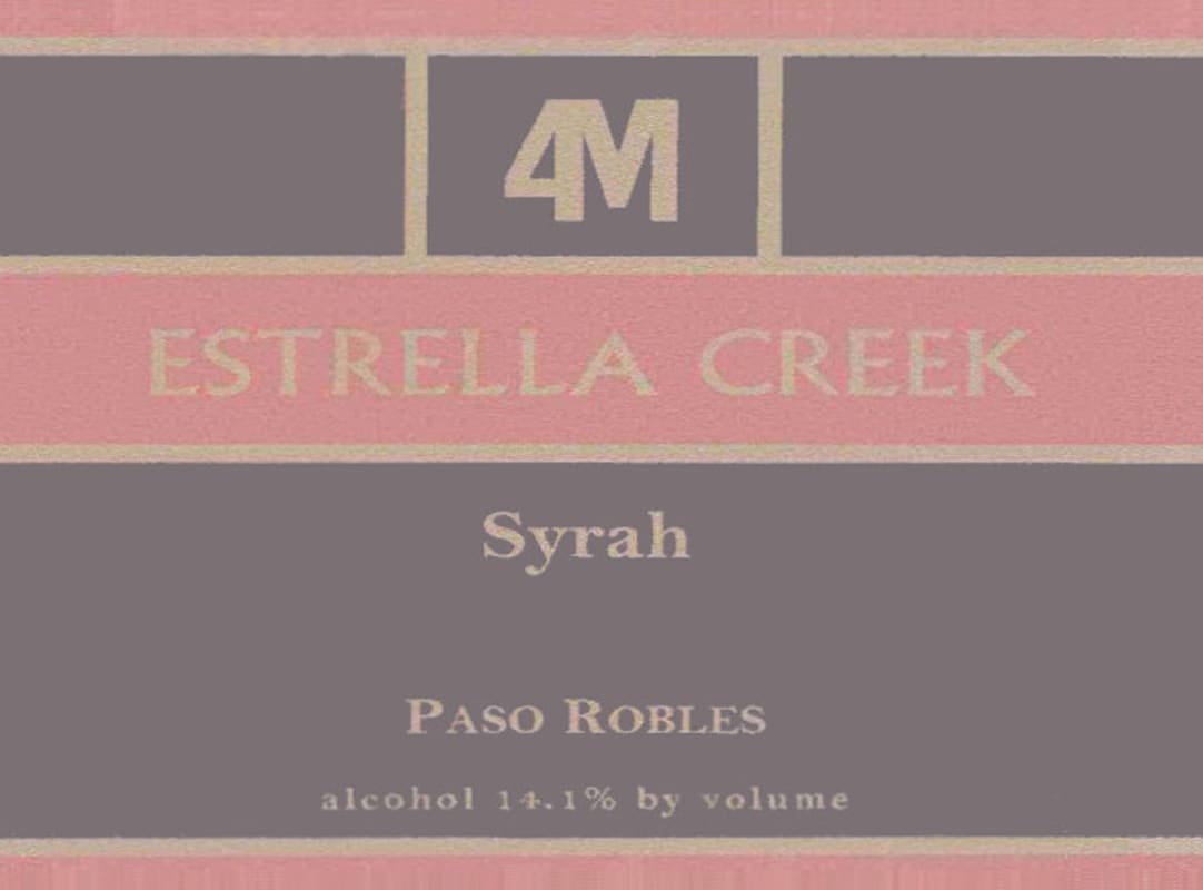 Estrella Creek Wines Syrah 2004 Front Label