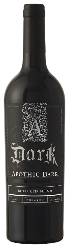 Apothic Dark Red Blend 2020 Front Bottle Shot