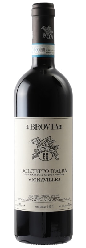 Brovia Dolcetto d'Alba Vignavillej 2023 Front Bottle Shot
