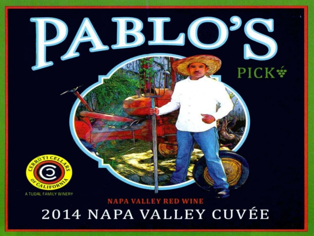 Tudal Winery Pablo's Pick Cuvee 2014 Front Label