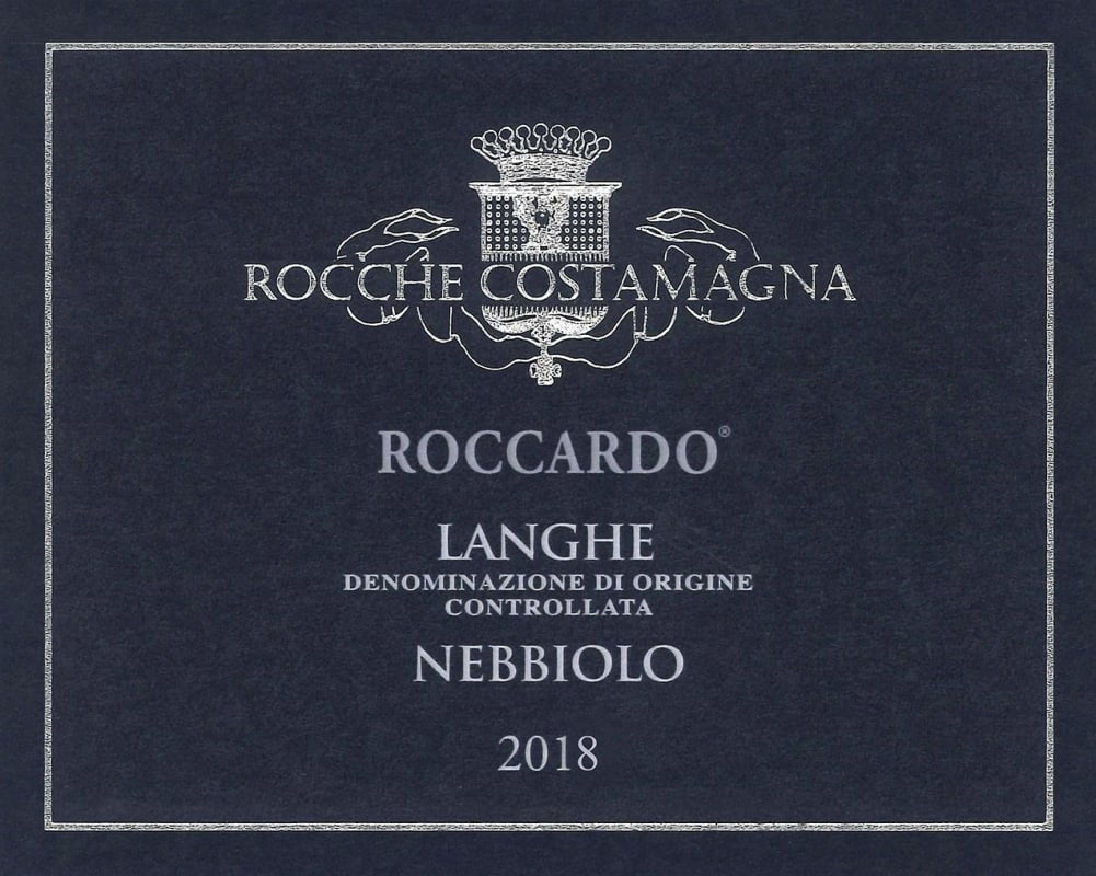 Rocche Costamagna Roccardo Langhe Nebbiolo 2018 Front Label