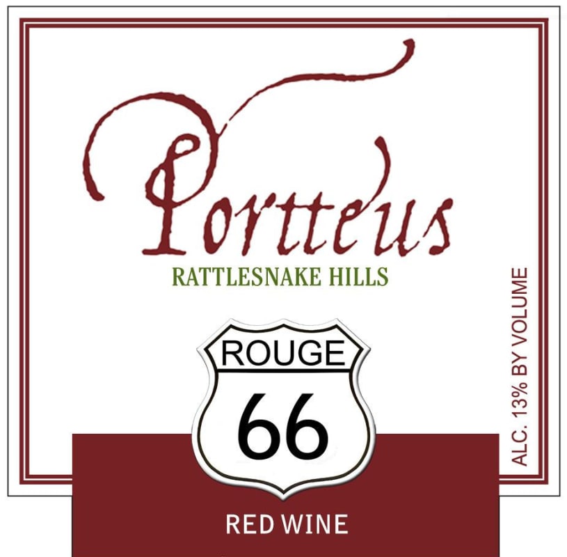 Portteus Vineyards Rouge 66 2012 Front Label
