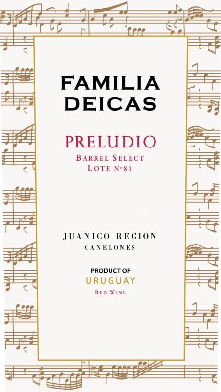 Familia Deicas Preludio 2009 Front Label