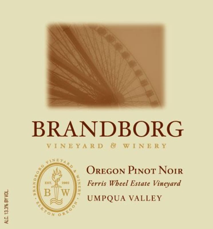 Brandborg Cellars Ferris Wheel Estate Pinot Noir 2013 Front Label
