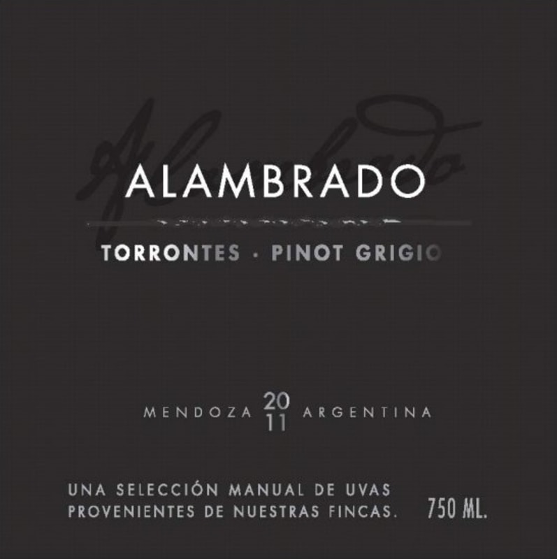 Santa Julia Alambrado Torrontes Pinot Grigio 2011 Front Label