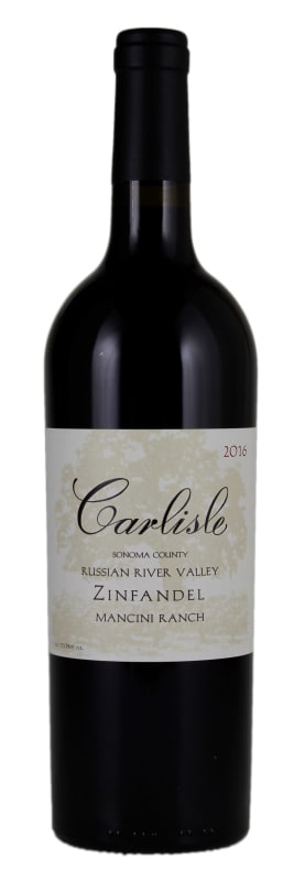 Carlisle Mancini Ranch Zinfandel 2016 Front Bottle Shot