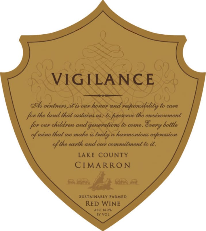 Vigilance Cimarron 2009 Front Label