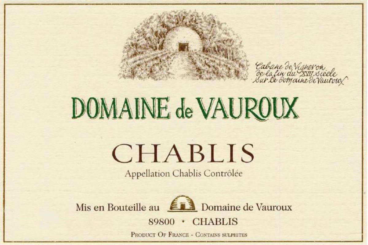 Domaine de Vauroux Chablis (375ML half-bottle) 2022 Front Label