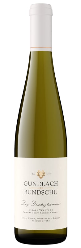 Gundlach Bundschu Estate Vineyard Dry Gewurztraminer 2021 Front Bottle Shot