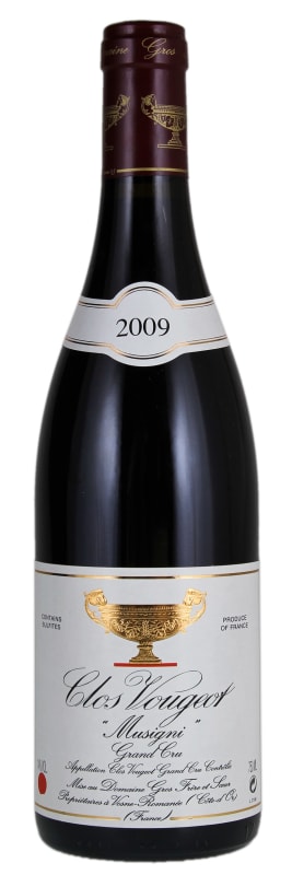 Domaine Gros Frere et Soeur Clos Vougeot Musigni Grand Cru 2009 Front Bottle Shot