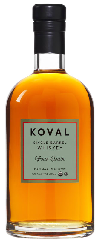 Koval Four Grain Single Barrel Whiskey Front Bottle Shot