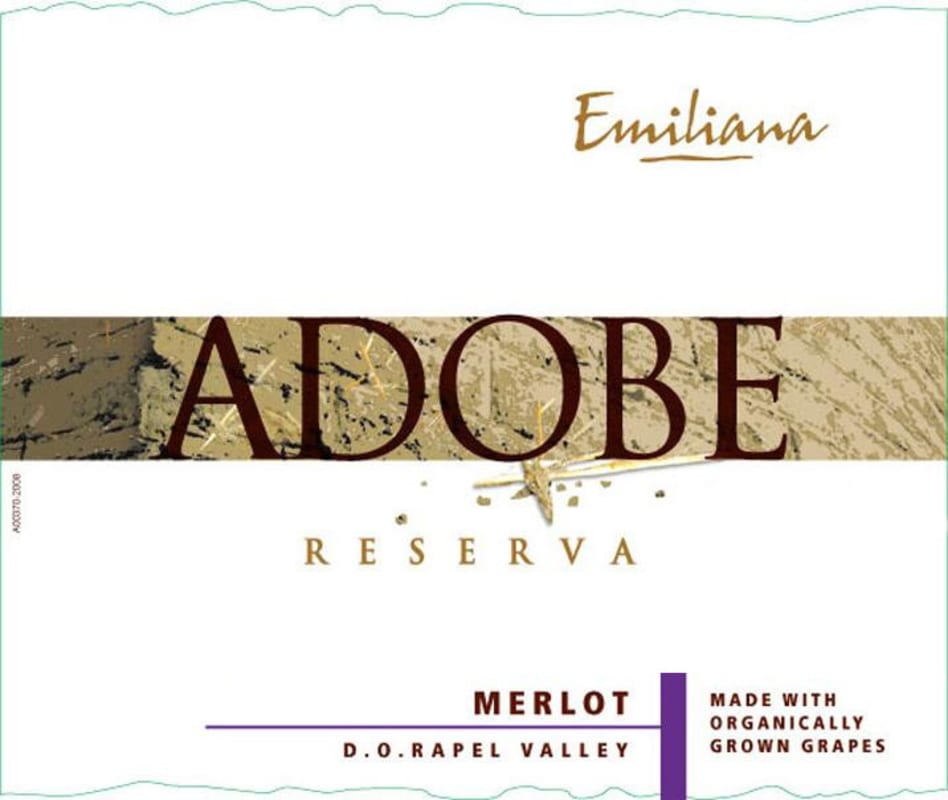 Emiliana Adobe Reserva Merlot 2013 Front Label