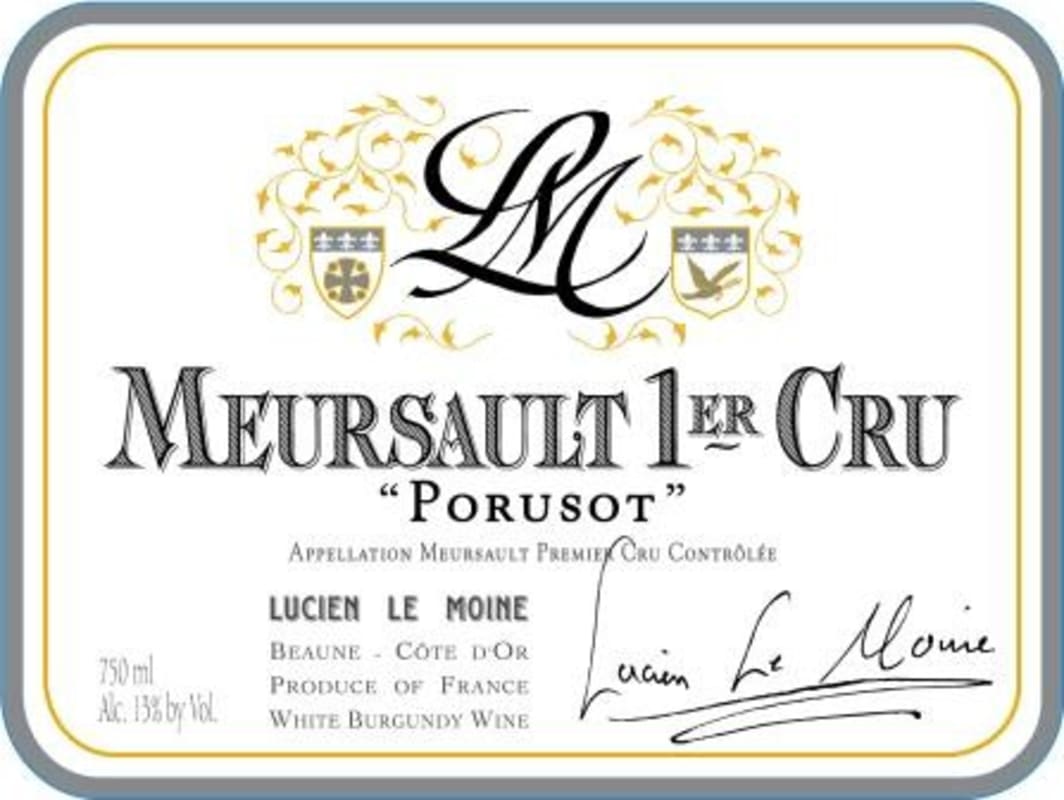 Lucien Le Moine Meursault Porusot Premier Cru 2019 Front Label