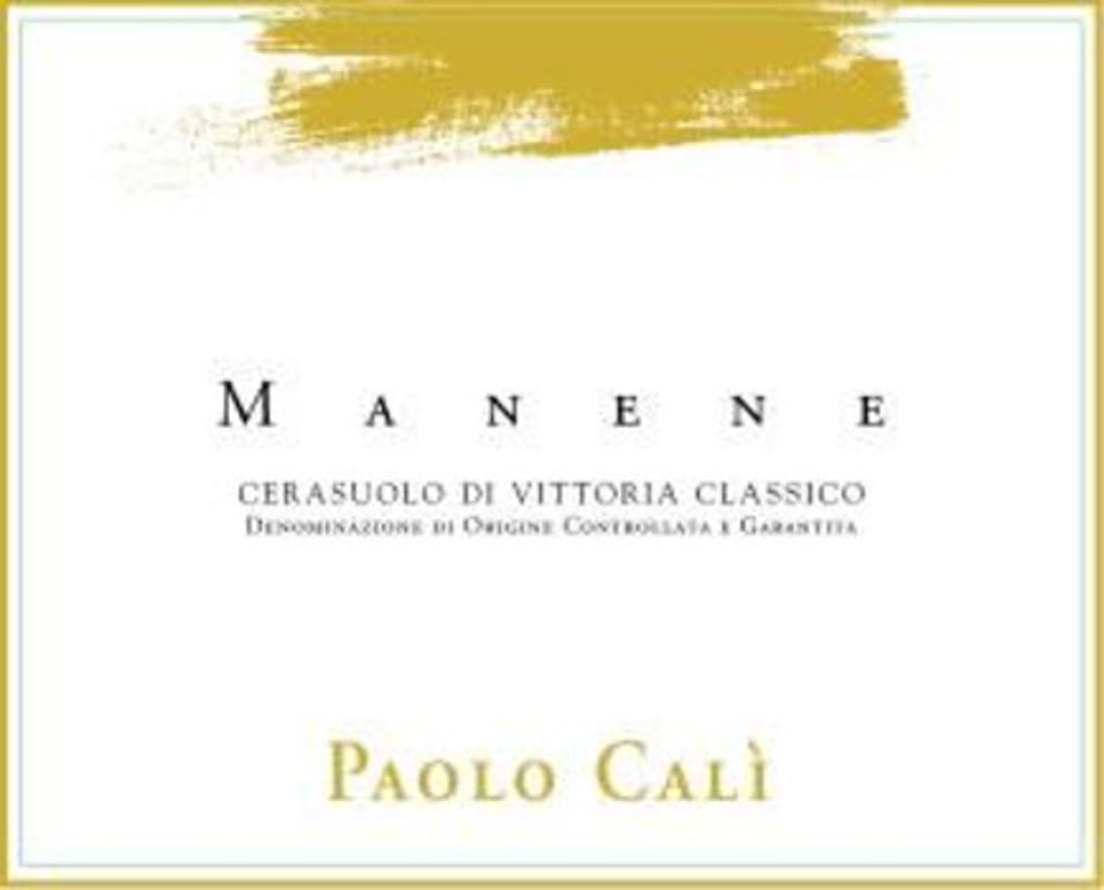 Paolo Cali Cerasuolo di Vittoria Manene Classico 2016 Front Label