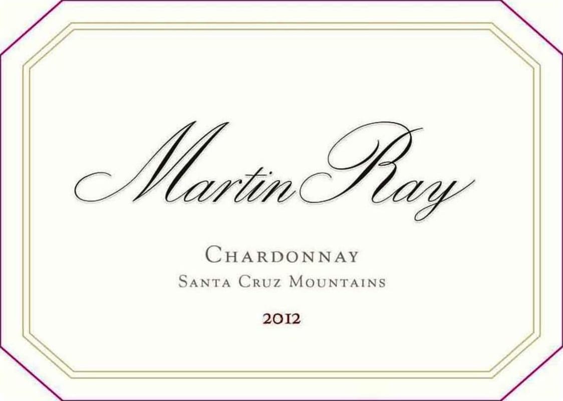 Martin Ray Santa Cruz Mountains Chardonnay 2012 Front Label