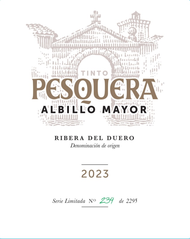 Bodegas Fernandez Rivera Tinto Pesquera Albillo Mayor 2023 Front Label