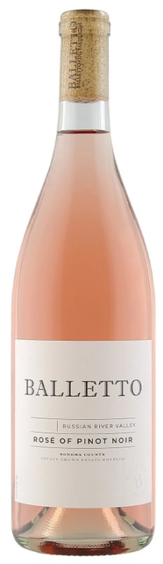 Balletto Winery Rose of Pinot Noir 2022 Front Bottle Shot
