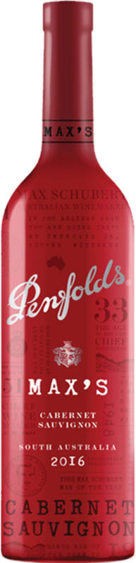 Penfolds Max's Cabernet Sauvignon 2016 Front Bottle Shot