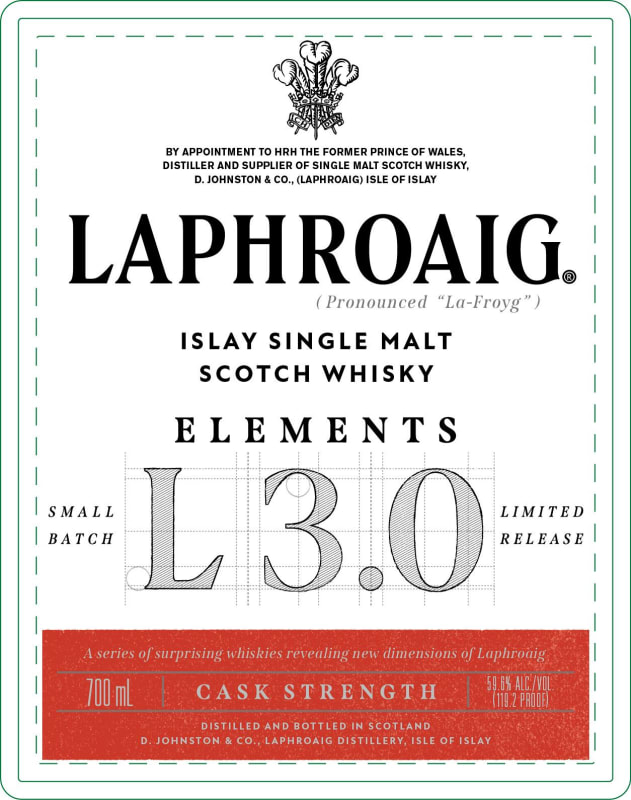Laphroaig Elements L 3.0 Scotch Whisky (700ML) with Gift Box Front Label