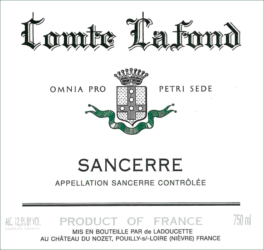 Ladoucette Comte Lafond Sancerre (375ML half-bottle) 2025 Front Label
