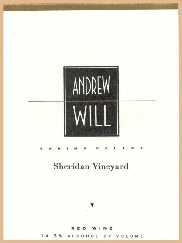 Andrew Will Winery Sheridan Vineyard Cabernet Sauvignon 2003 Front Label