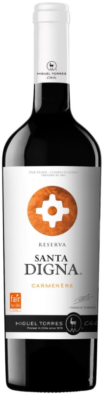 Miguel Torres Santa Digna Reserve Carmenere 2017 Front Bottle Shot