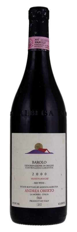 Andrea Oberto Barolo Rocche 2000 Front Bottle Shot