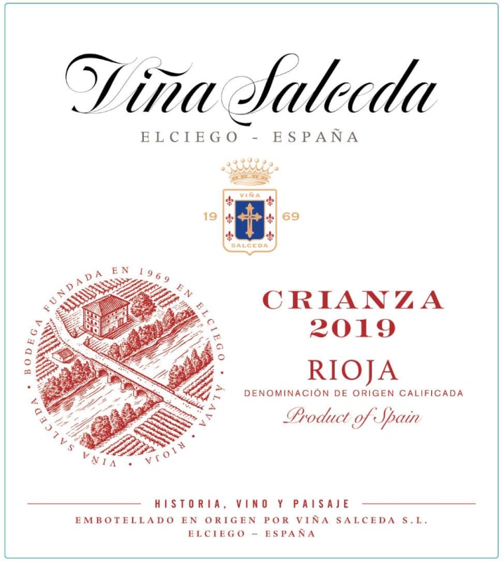 Vina Salceda Crianza 2019 Front Label
