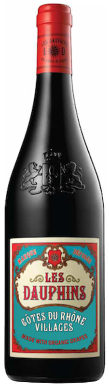 Cellier des Dauphins Les Dauphins Marque Depose Cotes Du Rhone Village 2022 Front Bottle Shot