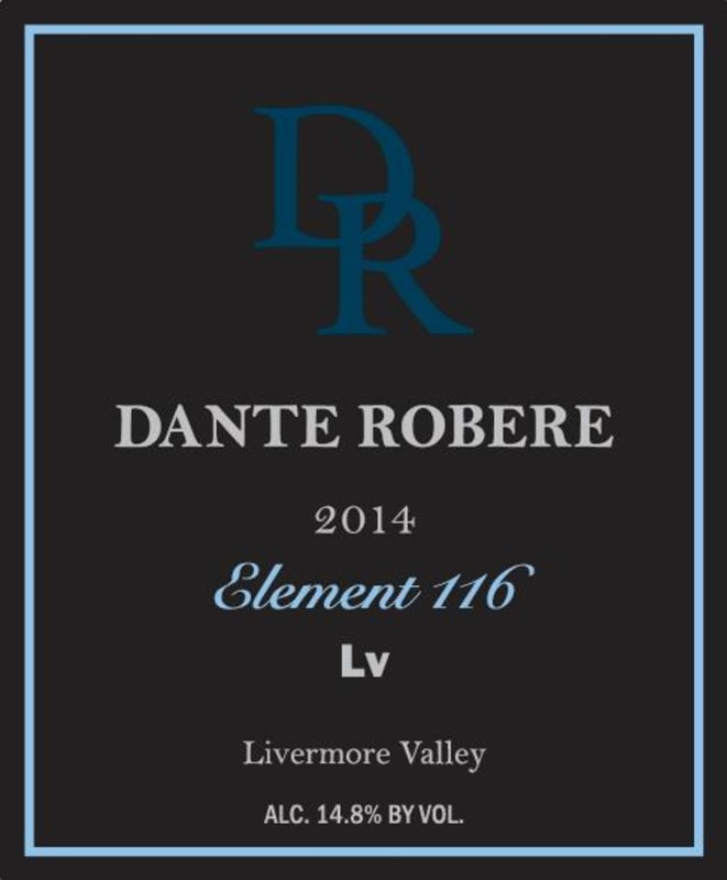 Dante Robere Element 116 LV 2014 Front Label