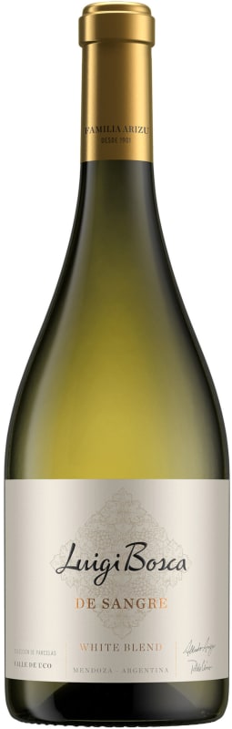 Luigi Bosca De Sangre White Blend 2020 Front Bottle Shot