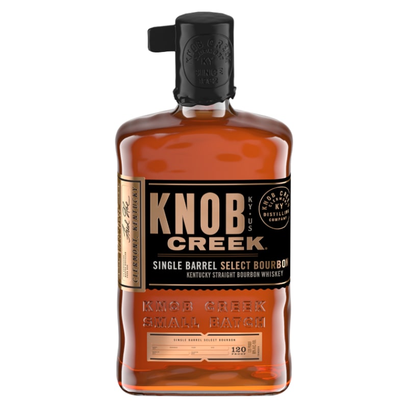 Knob Creek 9 Year Single Barrel Reserve Kentucky Straight Bourbon Whiskey Front Bottle Shot