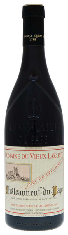 Domaine du Vieux Lazaret Chateauneuf-du-Pape Cuvee Exceptionnelle 2013 Front Bottle Shot