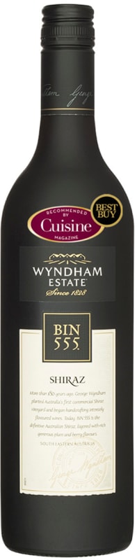 Wyndham Bin 555 Shiraz 2014 Front Bottle Shot