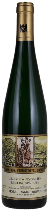 J.J. Christoffel Urziger Wurzgarten Riesling Spatlese 2016 Front Bottle Shot