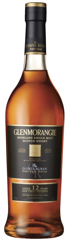 Glenmorangie 12 Year Quinta Ruban Highland Single Malt Scotch Whisky Front Bottle Shot