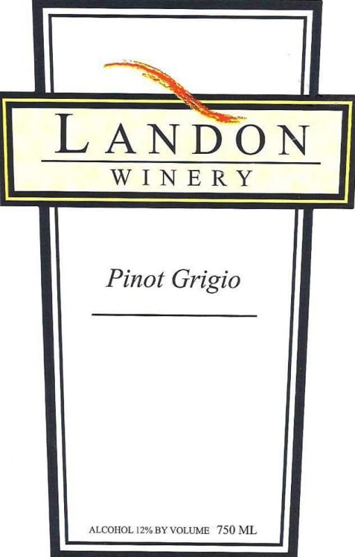 Landon Winery Pinot Grigio 2012 Front Label