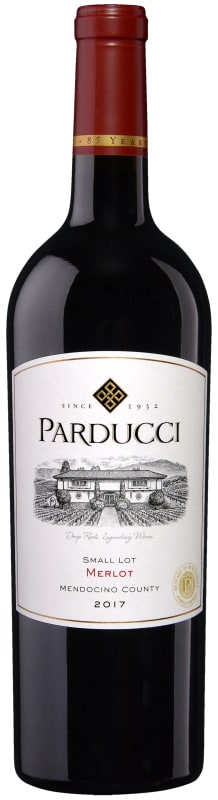Parducci Small Lot Merlot 2017 Front Bottle Shot