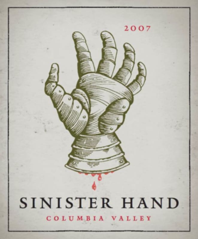 Owen Roe Sinister Hand Red 2007 Front Label