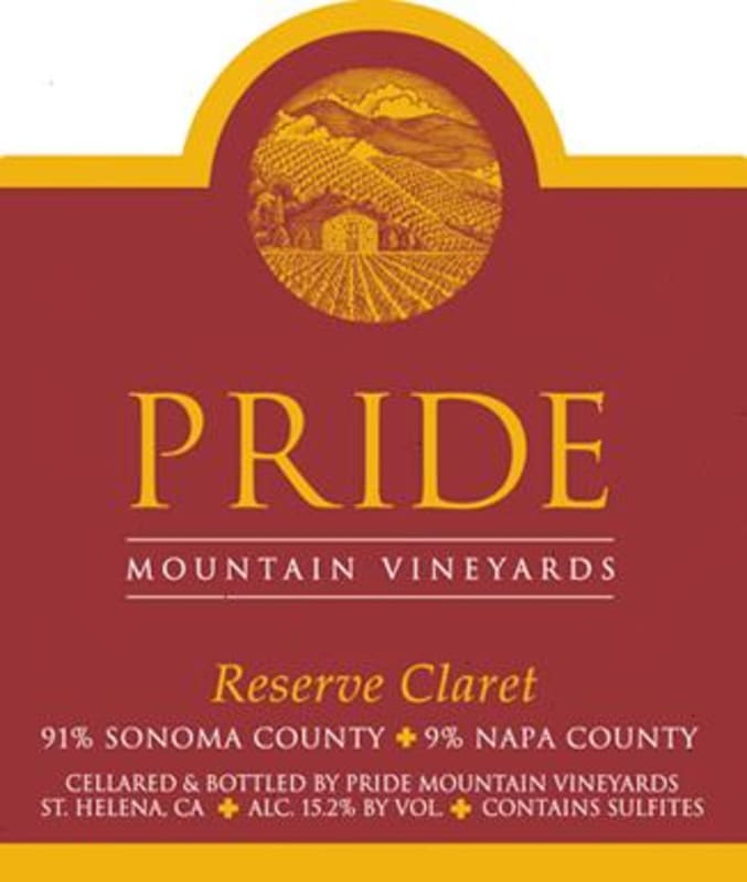 Pride Mountain Vineyards Reserve Claret 2013 Front Label