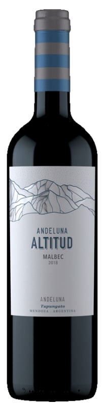 Andeluna Altitud Malbec 2018 Front Bottle Shot